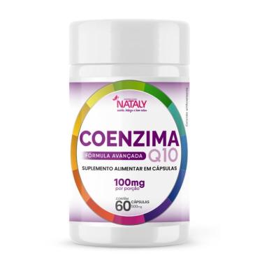 Imagem de Coenzima Q10 100% Pura Com 100mg Por Porção 60 Cápsulas Nataly-Unissex