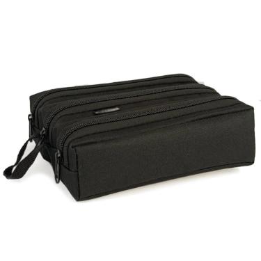 Imagem de Estojo Escolar Infantil Organizador 3 Divisorias Bolsinha de Lápis Organizador Triplo-Feminino