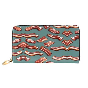 Imagem de XLLingL Carteiras de cartão de crédito impressas, bolsas longas de couro femininas, carteiras com zíper, carteira de viagem simples