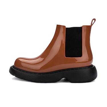 Imagem de Melissa Bota Step Boot feminina cano baixo com baixa cicatrização, Marrom/preto, 40