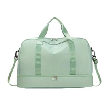 Imagem de Bolsa Mala Para Viagem Academia Multifuncional De Grande Capacidade De Camada Dupla Sport Com Impermeável Alça Lateral (verde(kit2))