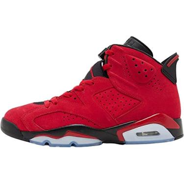 Imagem de Tênis de basquete masculino Air Jordan 6 Retro Toro Bravo Vermelho/Preto CT8529-600, Vermelho/preto, 11.5 Women/10.5 Men