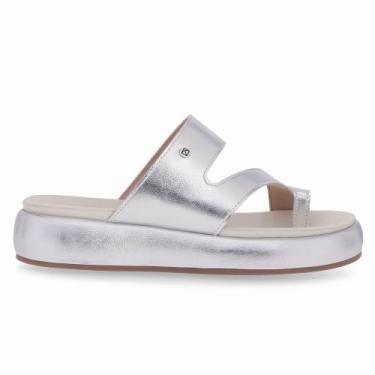 Imagem de Tamanco Sol Anabela Médio Prata - Piccadilly, 35