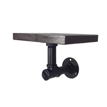 Imagem de Prateleiras flutuantes de parede flutuantes de metal para escritório em casa, estilo retrô (20 x 15 x 15 cm)