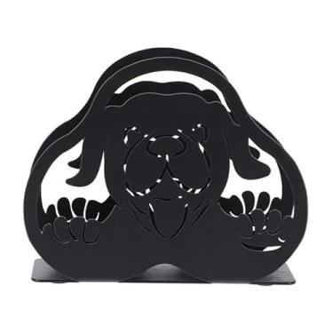 Imagem de Capa para caixa de lenços de papel Porta-guardanapo Dispensador de lenços papel Mesa restaurante fazenda Moderno Porta-guardanapos metal Organizador armazenamento(Dog)