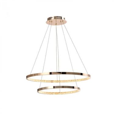 Imagem de Pendente Led Milano Gold Com 2 Anéis - Hevvy