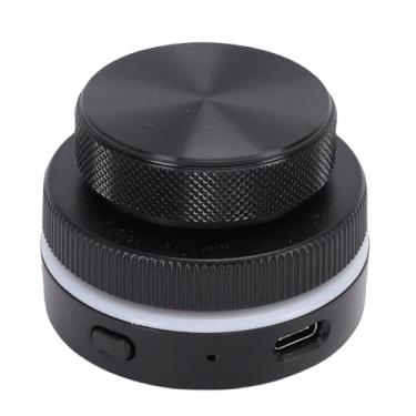 Imagem de ASHATA Botão de Controle de Volume USB, Botões 2.4G BT Controlador de Volume Giratório de Página Com Luz RGB, Botão de Controlador Multimídia para Alto-falante de Computador PC