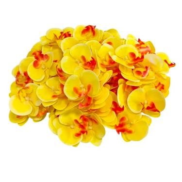 Imagem de ARTIFIPLANT Orquídeas falsas cabeças de flores artificiais, cabeças de orquídeas falsas para decoração de buquê floral de casamento, artesanato faça você mesmo, acessórios para fotografia de chá de