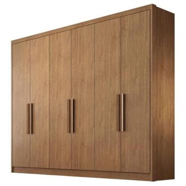 Imagem de Guarda Roupa Casal Linea 6 Portas 8 Gavetas Cumaru 23 com Nicho  Novo 