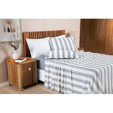 Imagem de Jogo De Lençol Malha Algodão Casal Marim 3 Pç Antialérgico - Nathalia 