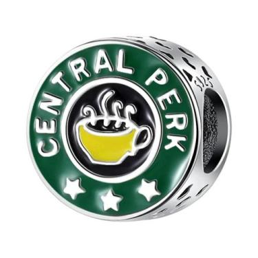 Imagem de Berloques De Prata Com Acabamento Verde Em Formato De Abacate, Besouro