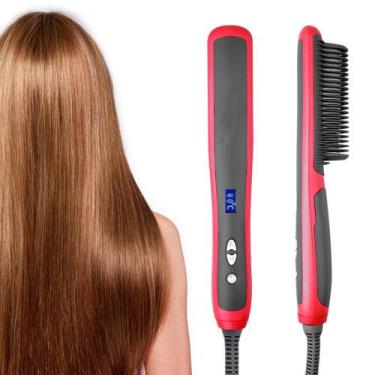 Imagem de Cerâmica alisador de cabelo profissional penteados e ferramentas alisa