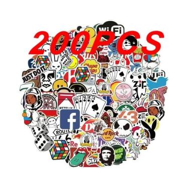 Imagem de Adesivos De Logo De Marca De Moda Para Laptop, Skateboard, Bagagem, Bi