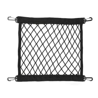 Imagem de Rede de capacete de motocicleta - Rede de carga para bicicletário com ganchos - Rede de malha ajustável para armazenamento de bagagem para veículos elétricos, motocicletas, motos, scooters