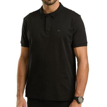 Imagem de Camisa Gola Polo Masculina Docthos MC Slim Pima Preto - 640-Masculino
