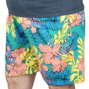 Imagem de Short Estampado Tactel Elastano Extra Grande Plus Size floral-Masculino