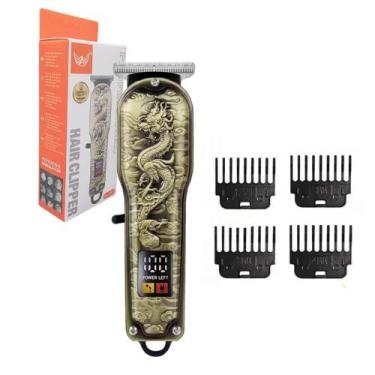 Imagem de Máquina Aparador de Pêlo Cabelo Barba Profissional Com Display Digital