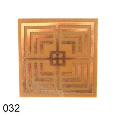 Imagem de Gráfico Radiônico Mesa D amiens, Placa de Fenolite com Cobre 032 7cm -