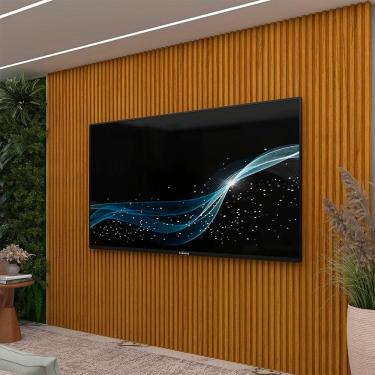 Imagem de Painel para Tv 90 Polegadas Ripado 250cm X 218cm 100% Mdf Supremo Naturale