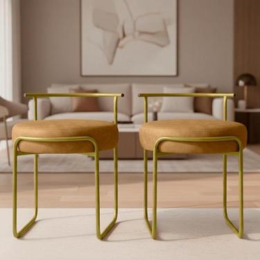 Imagem de Kit 2 Banqueta Decorativa Sala Área Gourmet Puff Ferro Facto - SOFA ST