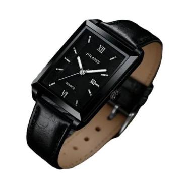 Imagem de Relógio De Quartzo Luxuoso Masculino Com Pulseira De Couro, Design Sim