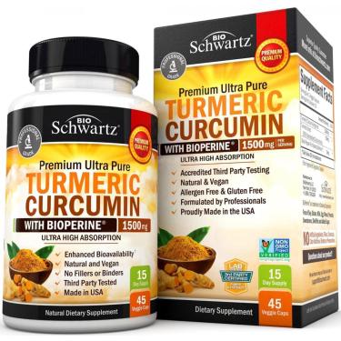 Imagem de Suplemento Bioschwartz Curcuma Curcumina 1500 Mg Com Black Pep-Unissex