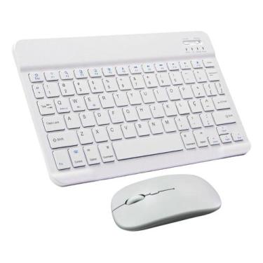 Imagem de Teclado Mouse Sem Fio Bluetooth Tablet Notebook Universal Premium - Te