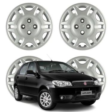 Imagem de Jogo Calota Aro 14 Fiat Palio Fire/ Elx 2009 Cubo Baixo Prata 055CB-PT