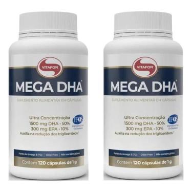Imagem de Kit 2x Mega DHA 1500mg 120 Caps Vitafor