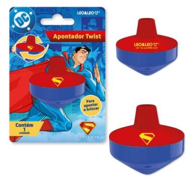 Imagem de Apontador Com Depósito Superman Twist Pião Leo&Leo - Escolar Divertido