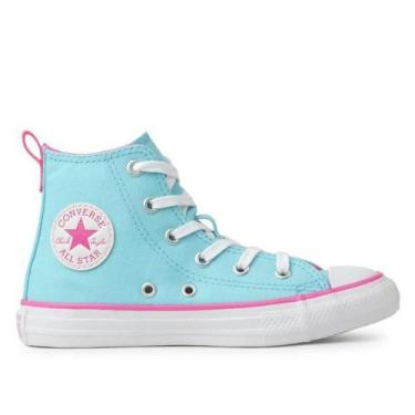 Imagem de Tênis Converse Chuck Taylor All Star - Cano Alto - Infantil - Azul/Ros