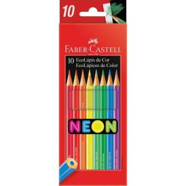Imagem de Lapis de COR Sextavado Ecolapis 10 Cores Neon PCT.C/12 - FABER-CASTELL