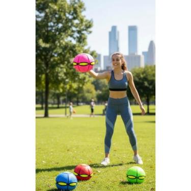 Imagem de 2x Bola Mágica LED Rosa Vira Disco Voador Divertido - Congratulations 