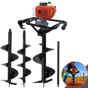 Imagem de Kit Perfurador de Solo DPS523G 52CC com 3 Brocas e Extensão 60CM Laranja Duratork