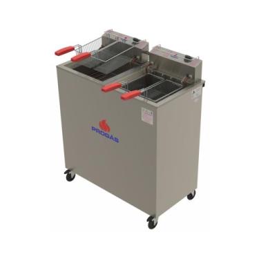 Imagem de Fritadeira Elétrica Água e Óleo PR-200 E Inox 2 Cubas 36L Progás Volta