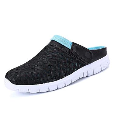 Imagem de Chinelos femininos e masculinos Casa de verão Sandálias de banho de praia ao ar livre para caminhadas Esportes Lazer Confortáveis ​​antiderrapantes Malha respirável sapatos de furo