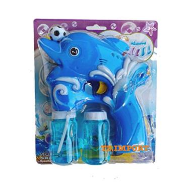 Imagem de Pistola Bolha De Sabão Com Luz Led Musical Infantil Criança (azul)