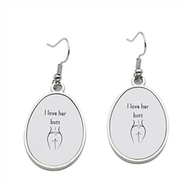 Imagem de Brinco I Love Her Butt - Brincos pendentes para meninas - Presente de festa de aniversário dos namorados