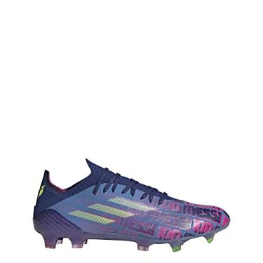 Imagem de adidas Chuteira Messi X Speedflow.1 Firm Ground - futebol unissex, Victory Blue-shock rosa - amarelo solar, 10
