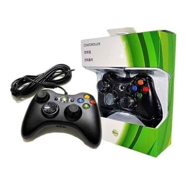 Imagem de Controle Com Fio Compatível Com Xbox 360 E Pc Slim Joystick