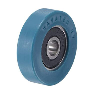 Imagem de 2 Pcs Guia Roda Plana Groove 6mm Eixo Buraco 30mm Diâmetro Pu Revestido