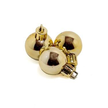 Imagem de Kit Bola Natal Le 2,5cm com 20 Unidades Dourado