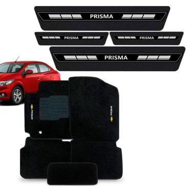 Imagem de Tapete Carpete Bordado + Soleira GM Prisma 2013 a 2022