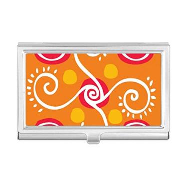 Imagem de Porta-cartão de visita Orange Plants Totems Civilização Antiga Porta-cartões Carteira de bolso