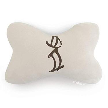 Imagem de DIYthinker Bones Inscriptions Coelhos do Zodíaco Chinês Acabamento de Carro Almofada para Decoração de Pescoço Almofada Almofada Almofada