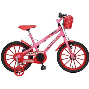 Imagem de Bicicleta Infantil Colli Aro 16 Moranguinho Rosa C/Rodas Tre
