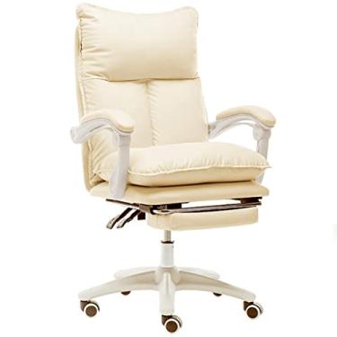 Imagem de Cadeira de escritório executiva grande e alta, cadeira de escrivaninha com encosto alto de 400 lbs Cadeira executiva de couro colado com altura ajustável Cadeira de trabalho em couro PU Cadeira