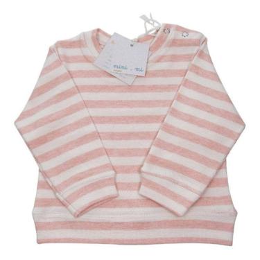 Imagem de Blusa Bebê 100% algodão manga Longa Rosê Mini.mi Estúdio