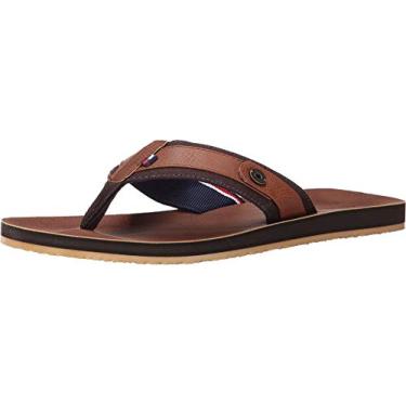 Imagem de Tommy Hilfiger Chinelo masculino Drew2, Marrom, 8