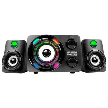 Imagem de Caixa de Som Gamer K-Mex SS-9800 - 2.1 com Subwoofer - com LED Multicores - Conector P2